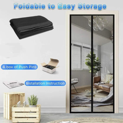 Mesh Magnetic Mosquito Screen Door Net Curtain with Magnets Reinforced Polyester (BUY 1 GET 1 FREE)